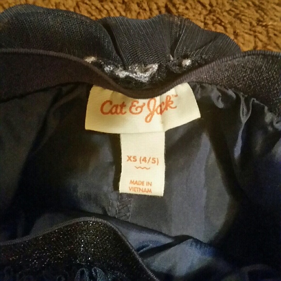 Cat & Jack lined navy blue tulle skirt w/kites,4/5 - Picture 2 of 7